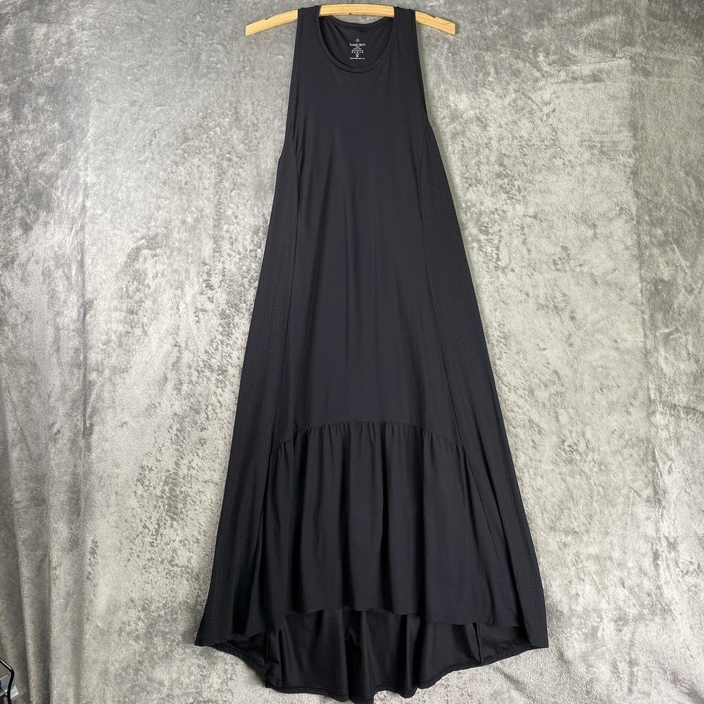 Sweaty Betty Dress Womens Sz S Black Explorer Ace Sleeveless Midi Racerback READ